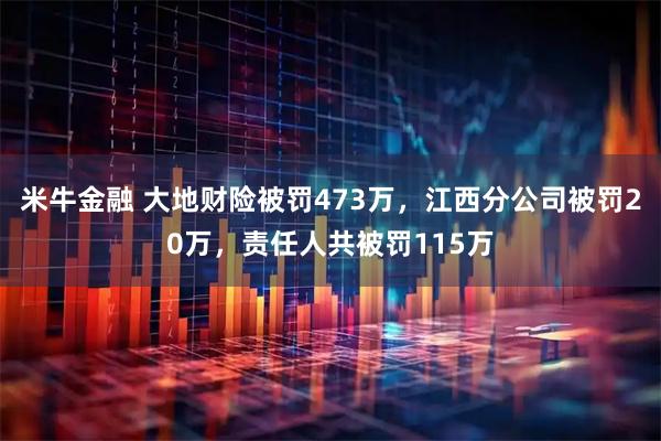 米牛金融 大地财险被罚473万，江西分公司被罚20万，责任人共被罚115万